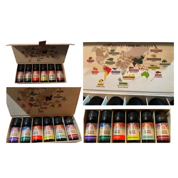 Therapeutic Grade 100% Pure & Natural Essential Oil Set 6 Pack With Storage Box - Picture 2 of 5